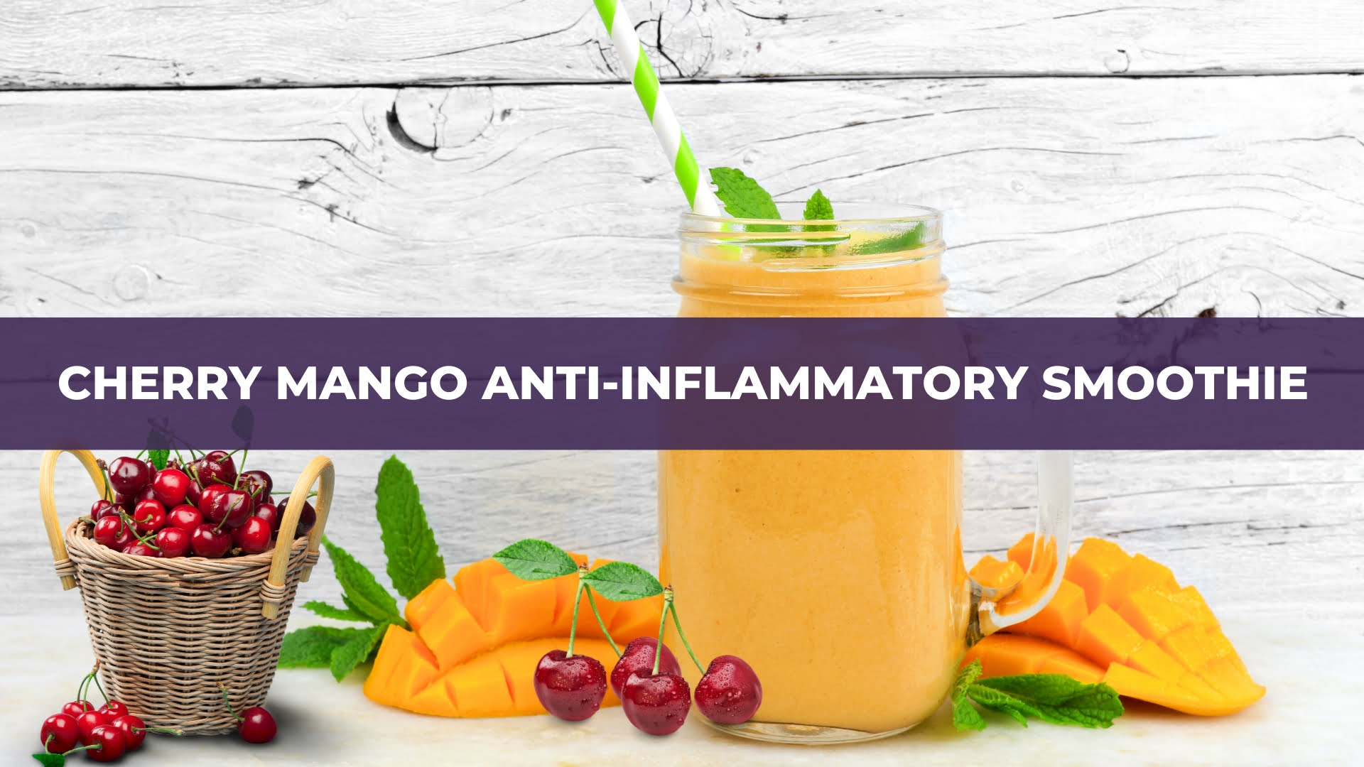 Cherry Mango Anti-Inflammatory Smoothie. Cherry Mango Anti-Inflammatory Smoothie.