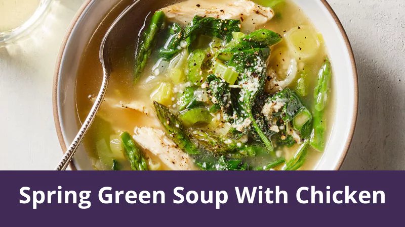 Spring Green Soup With Chicken
